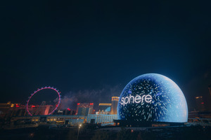 Las Vegas' Sphere Lights Up the City's Skyline for the First